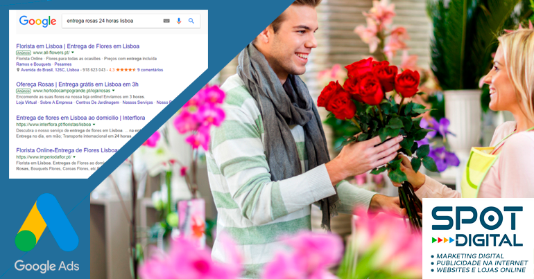 anúncios google ads exemplo florista lisboa